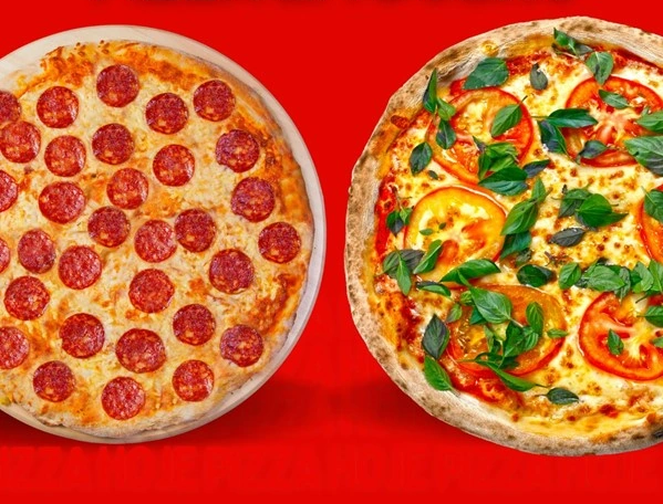 Arte da promocao pizza em dobro